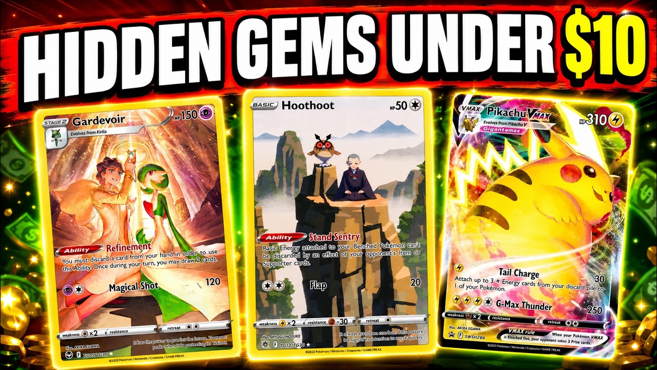 35 карт Pokemon, которые ОБЯЗАНЫ быть у вас, дешевле $10! Инвестиции в Pokemon с ограниченным бюд...