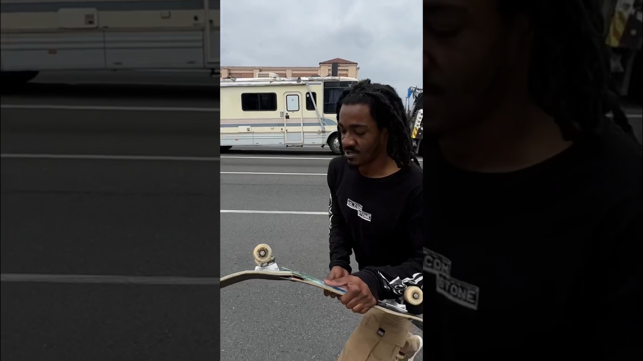 Board gets ran over and snaps and ends the sesh‼️ #skateboardingisfun #skateclipsdaily #skate