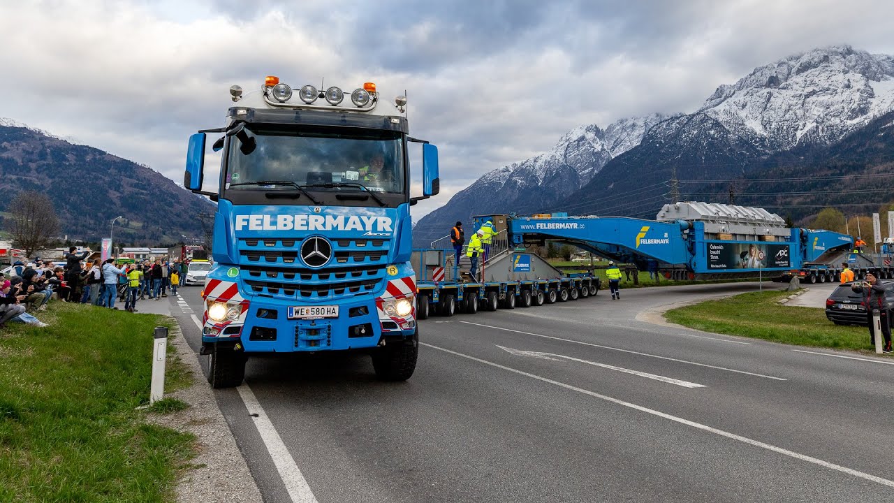 Riesentrafo wird durch Osttirol geliefert