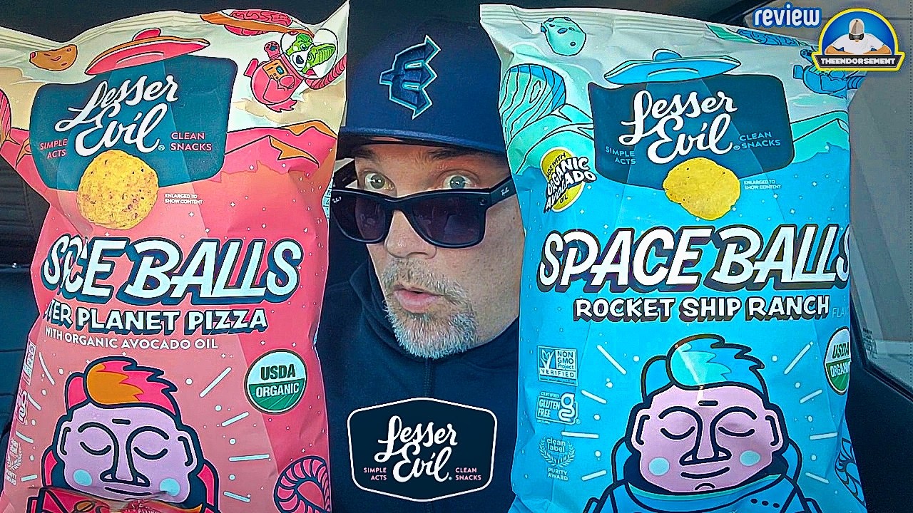 Обзор конфет Lesser Evil® Space Balls! | Rocket Ship Ranch & Outer Planet Pizza! 🚀🍕 | theendorsement