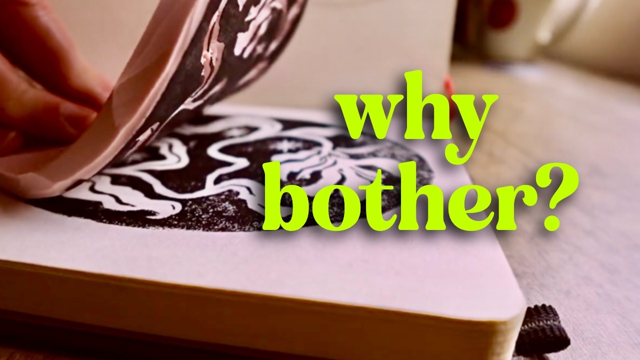 why we need to create art now more than ever… while making a block print