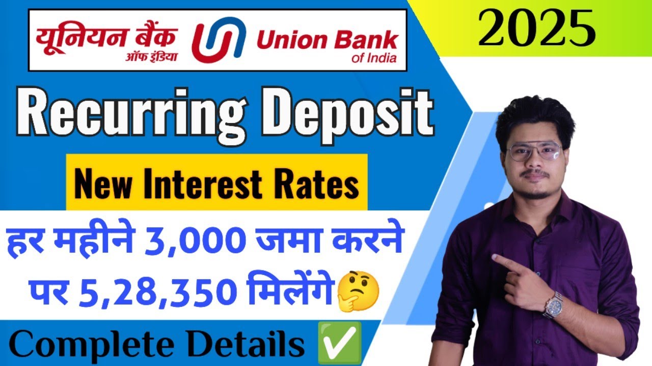 Union Bank Of India Recurring Deposit Plan 2025 | Union Bank Of India RD Interest Rates, Features