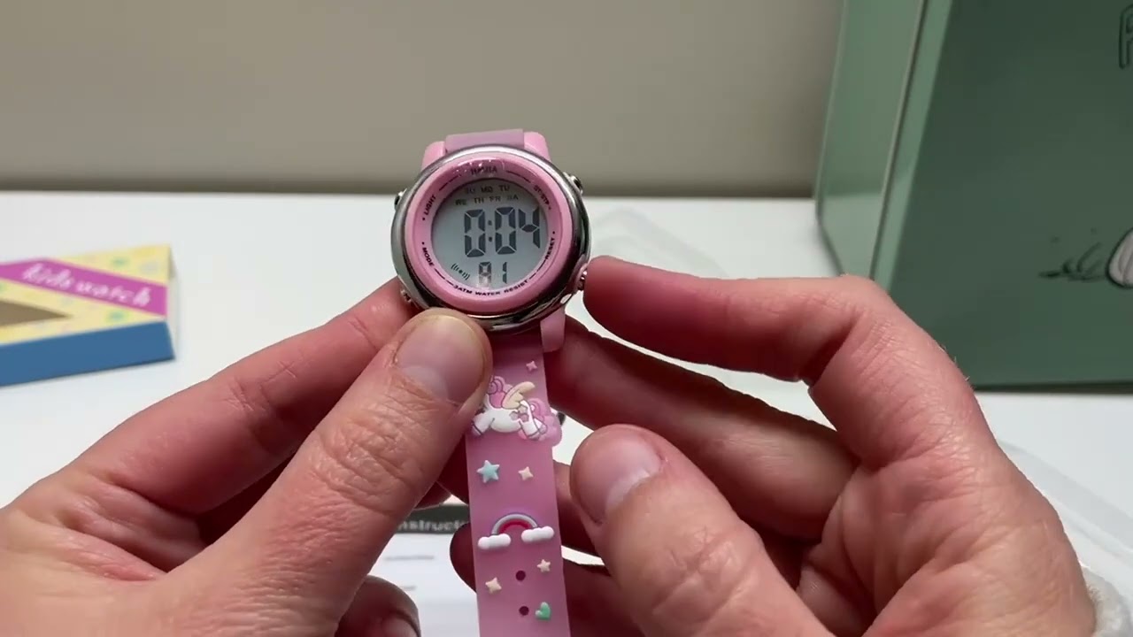 HMJIA Reloj Digital para Niño Niña, Reloj digital muy bonito con luces, alarma y cronómetro
