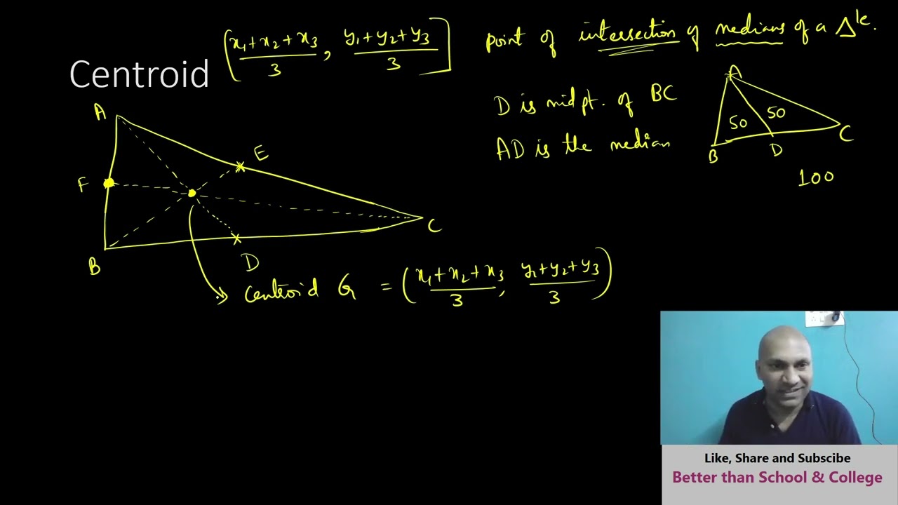 Coordinate Geometry Exercise 7.2 Section formula, midpoint, trisectional points centroid of triangle