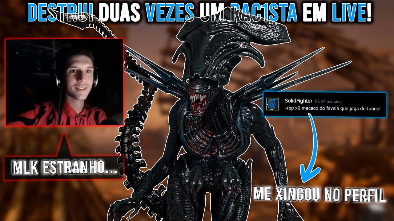DESTRUI UM R4C1ST4 DUAS VEZES SEGUIDAS E ELE VEIO NA LIVE XINGAR! l Dead by Daylight