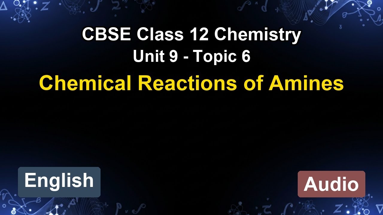 Unit 9 – Chemical Reactions of Amines | CBSE 12th Chemistry (English) | The 5-Minute Teacher