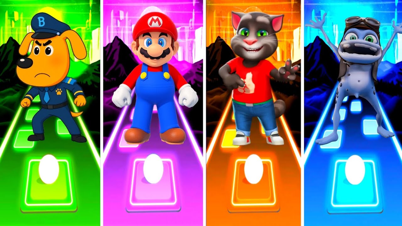 Sheriff Labrador 🆚 Super Mario Bros 🆚 Talking Tom 🆚 Crazy Frog.💥 Who Is The Best? 🤔