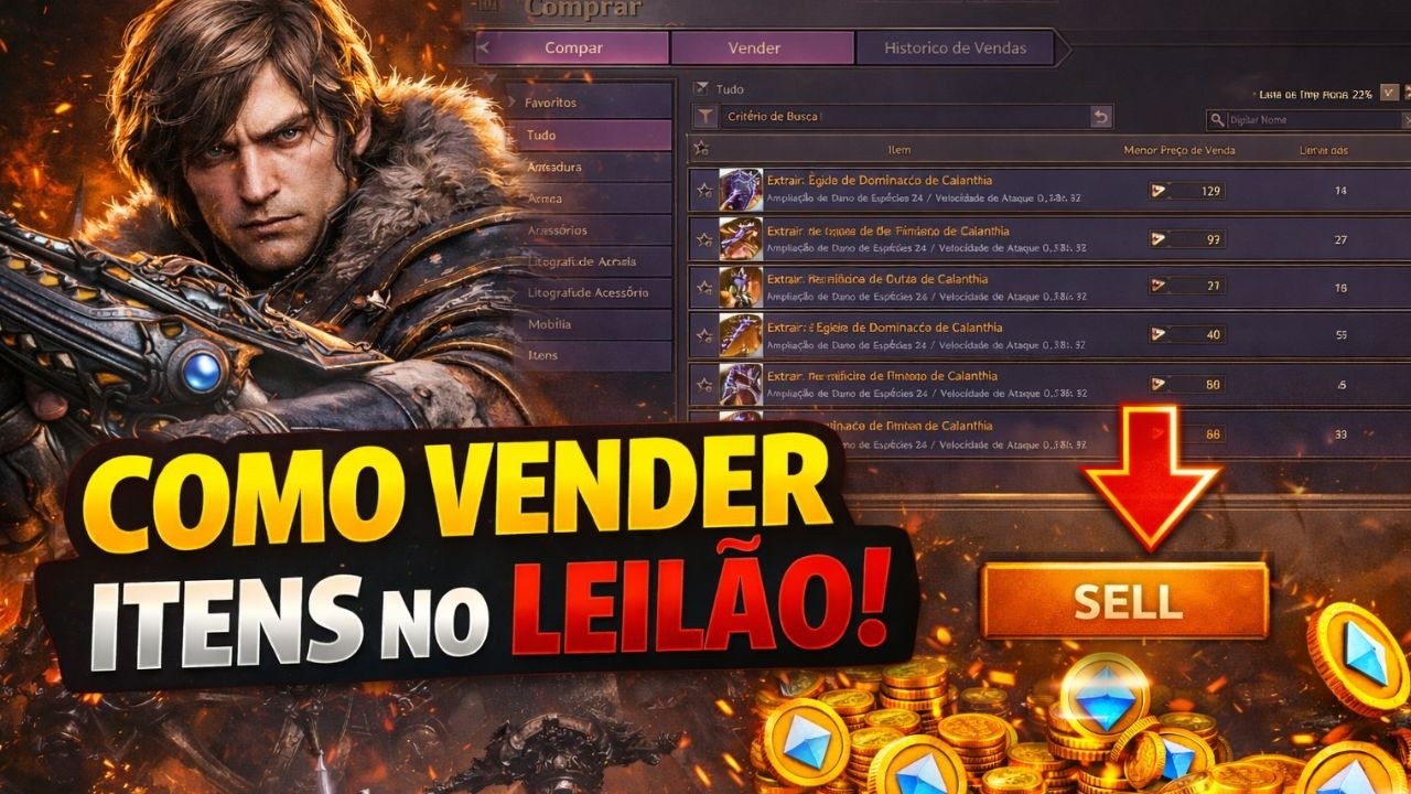 Como vender itens no Leilão do Throne and Liberty!