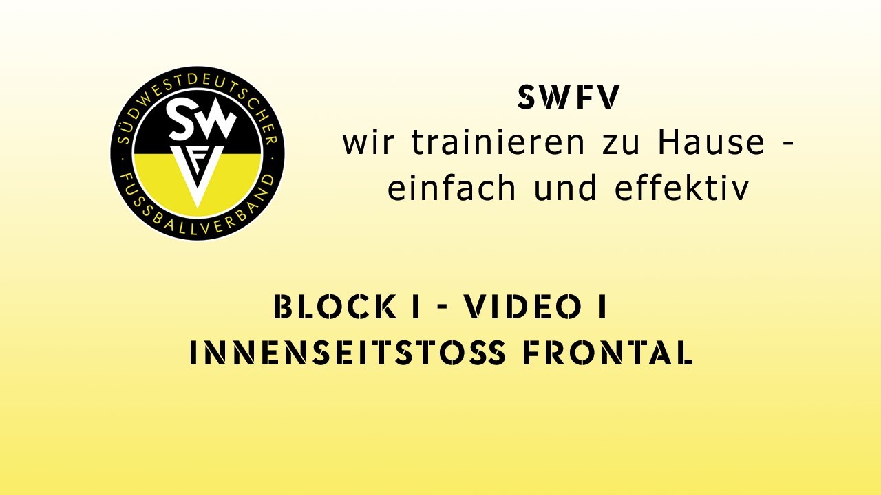 Innenseitstoß frontal - Block 1 - Video 1