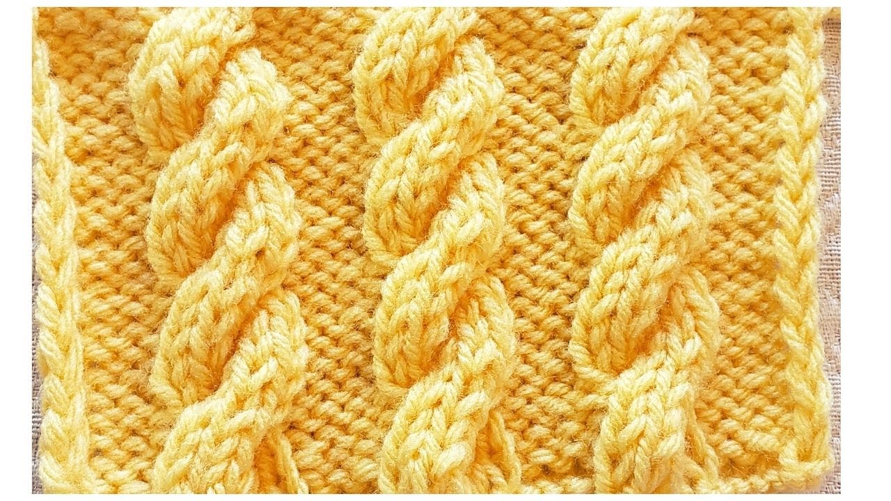 Como Hacer Trenzas tejidas en dos agujas