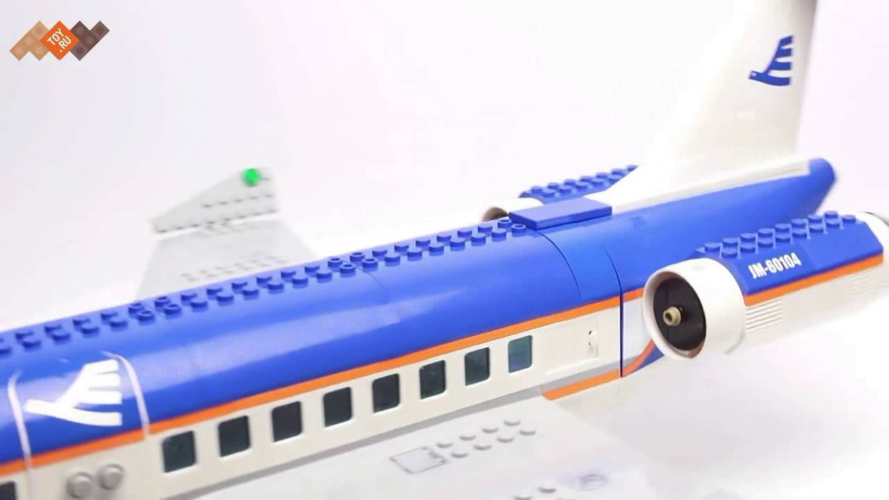 Обзор Лего Сити Аэропорт Пассажирский Терминал и Самолет - 60104 - Lego City Airport