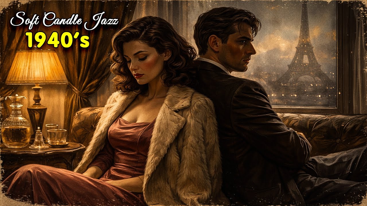 Vintage City Night Jazz Playlist - Cozy Candlelight Swing 🌙 | Soft Candle Jazz