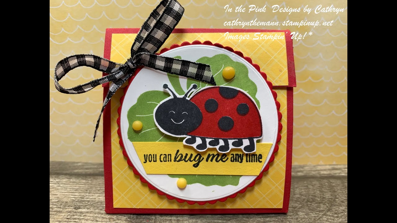 HELLO LADYBUG TREAT BOX with LAYERING CIRCLES DIES - Stampin' Up! *