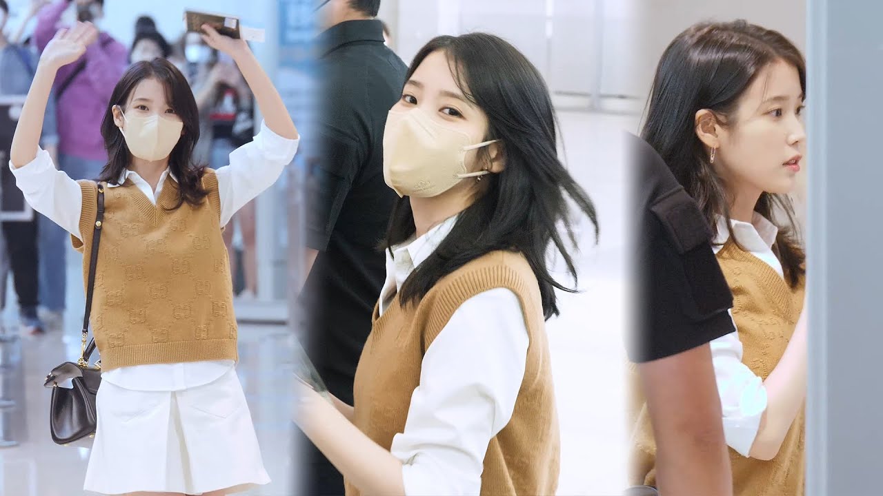 아이유(IU) '브로커' 칸 영화제 출국 4K 직캠 @ 220524 인천공항｜Spinel