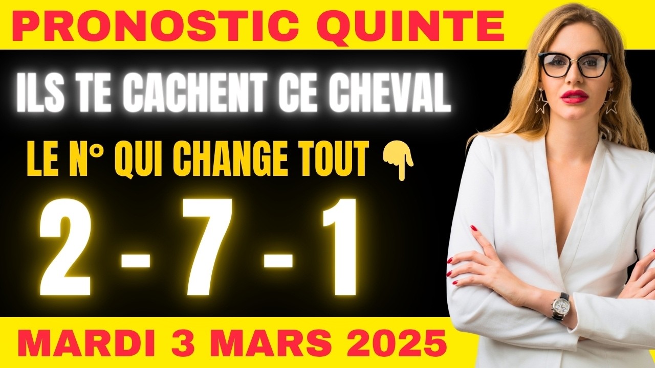 QUINTÉ+ CHANTILLY 3 MARS 2026 🔥 LE CHEVAL QUE PERSONNE NE CITE PEUT TOUT RENVERSER