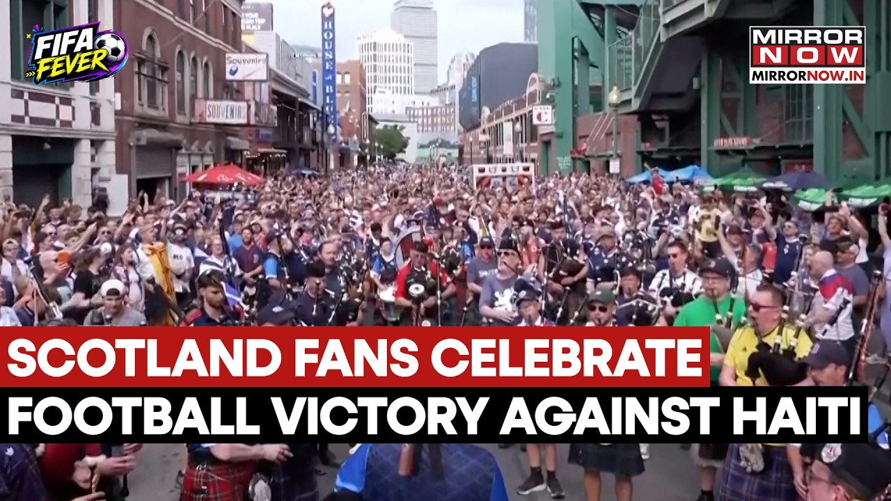 World Cup 2026: Scotland Fans March Through Boston Playing Bagpipes In Epic Celebration | WATCH