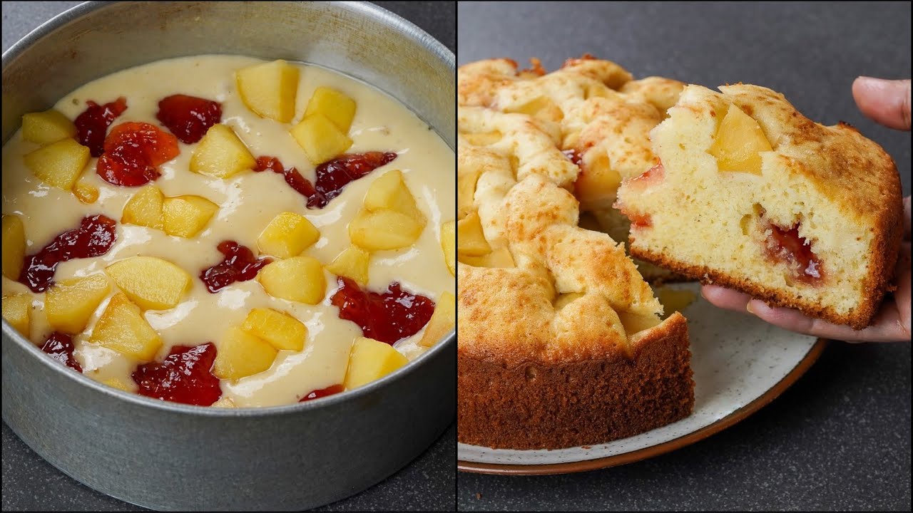 2 Apples & 30 Min. For This Delicious Apple Cake | Delicious & Quick Fluffy Apple Cake Recipe