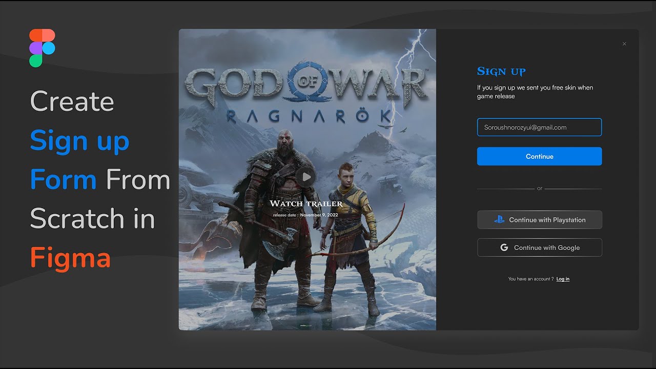 Gaming Login Design || UI Trend 2021 || UI Design Tutorial || Figma Tutorial || Login step by step