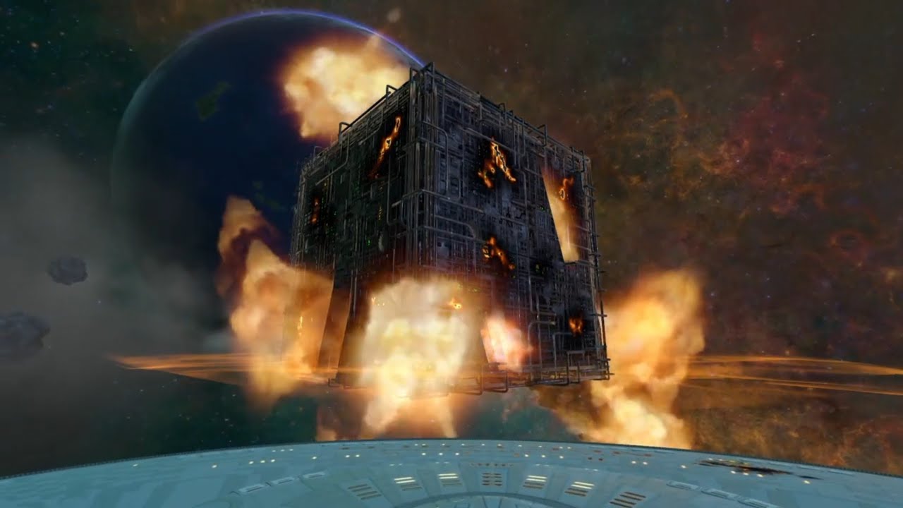 Borg Cube Destroyed! Enterprise D - FAdmCress & HICOM_Wolverine - Star Trek: Bridge Crew - Red Squad