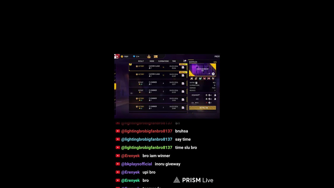 Live streaming of SPIDY LIVE BR AND CS RANK PUSHING ROAD TO 500 SUBSCRIBER