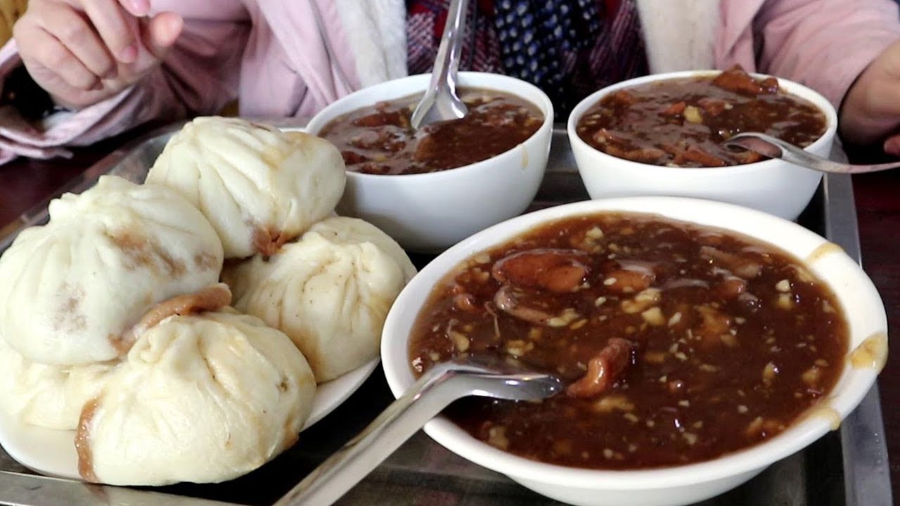 早餐老北京火爆炒肝店，炒肝最低8元一碗！豬肉大蔥包子是標配【饞貓探店】