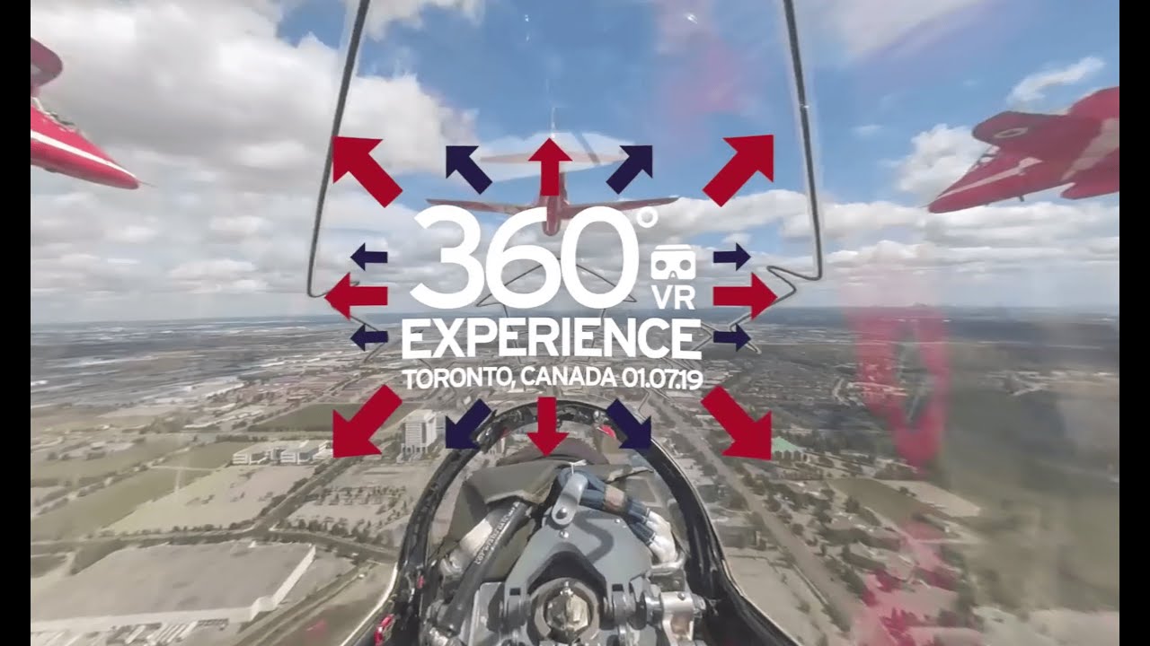 Take 360° flight with the RAF Red Arrows in North America