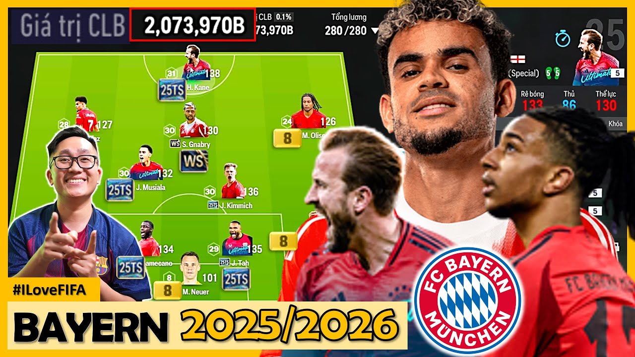 I Love Building The Most Awesome Bayern Munich 2025/2026 Squad At FCO With: KANE, DIAZ & MUSIALA