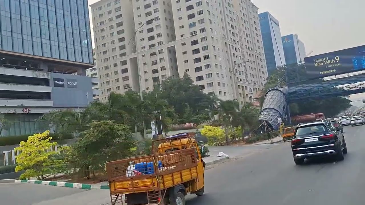 #Hyderabad Hi-tech city view #O Maharshi song🥰