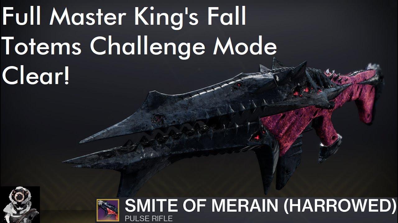Destiny 2: King's Fall - MASTER Difficulty Totems Encounter Challenge Clear! (Harrowed Weapon Drop)