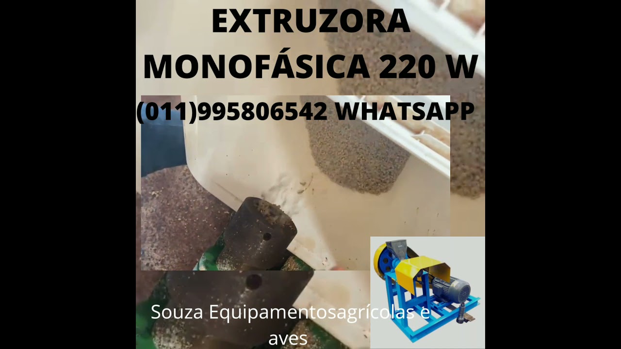 Extruzora para fabrica&ccedil;&atilde;o de ra&ccedil;&atilde;o para peixes e derivados