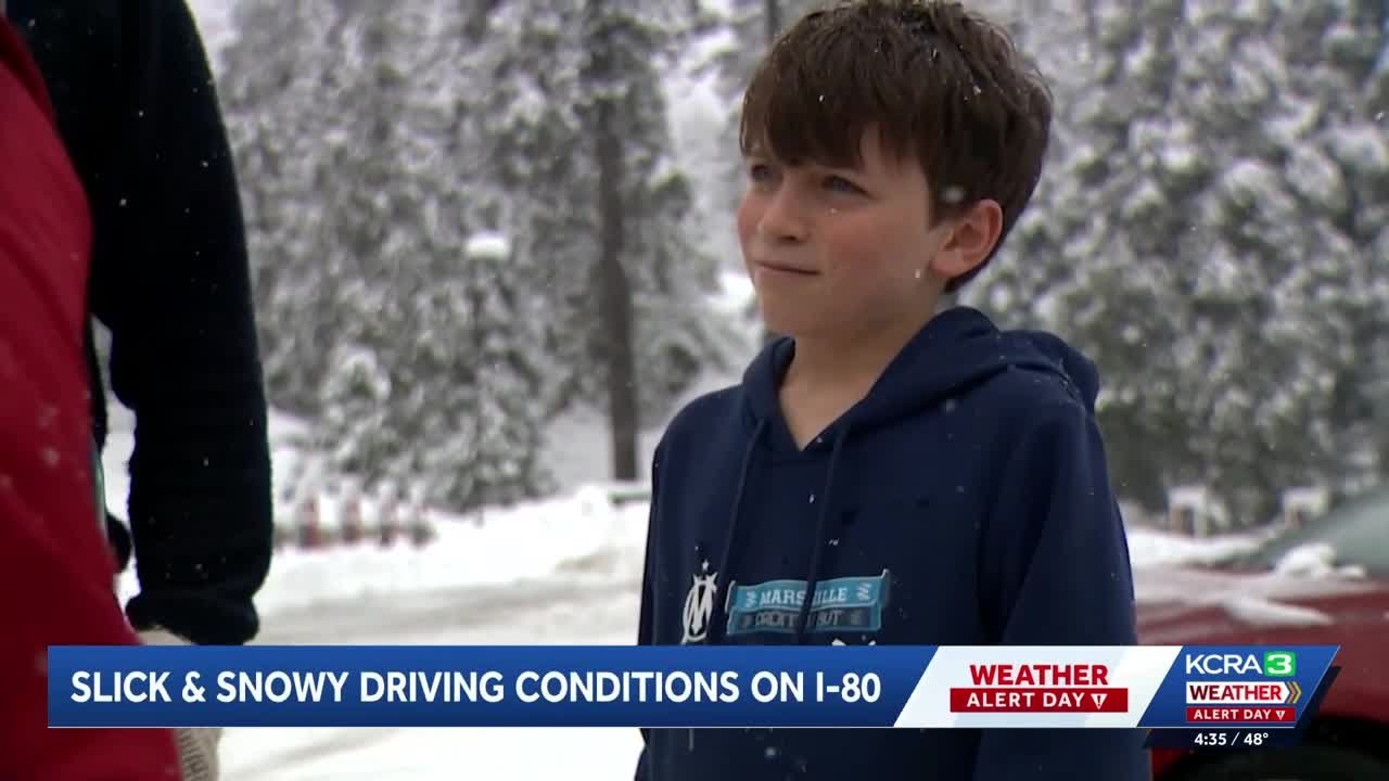 Young traveler enjoys the Sierra in shorts