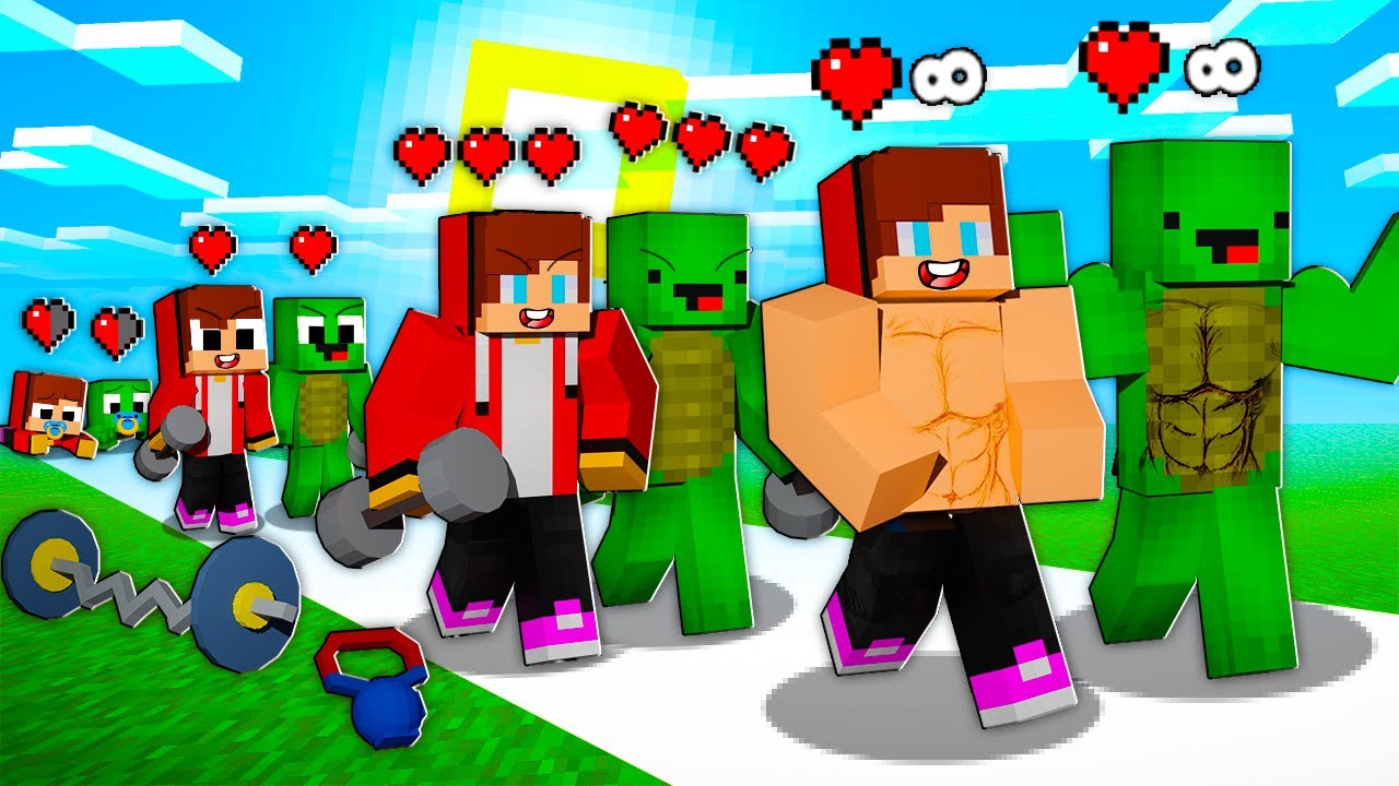 JJ and Mikey: Noob vs Pro STRONG!?