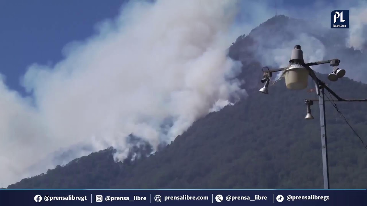 Incendio en el Volcán de Agua. Se reanudan tareas para controlar el fuego