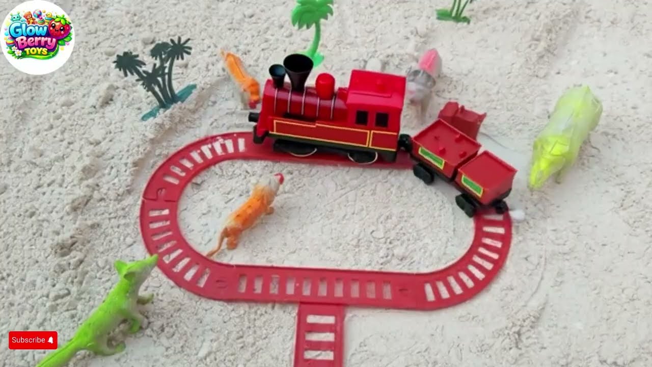 The Beautiful Train in the Desert with Wild Animals 🐘🦒🚂🏜️ | 3D Kids Fun Story