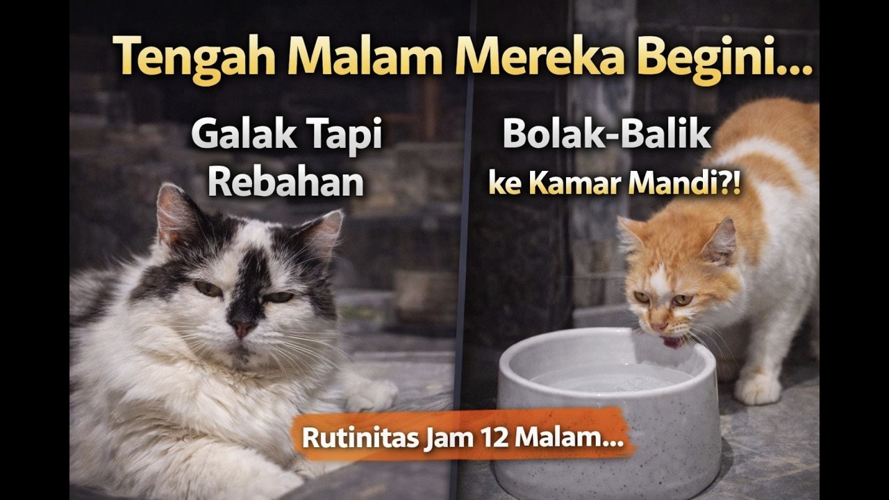 Bersama Ghassan & Sahira 🐾🌙Rutinitas Malam Kucing Kesayangan 😺✨Dari tidur, Toilet, Sampai Makan 🐾🤣🤣🥰