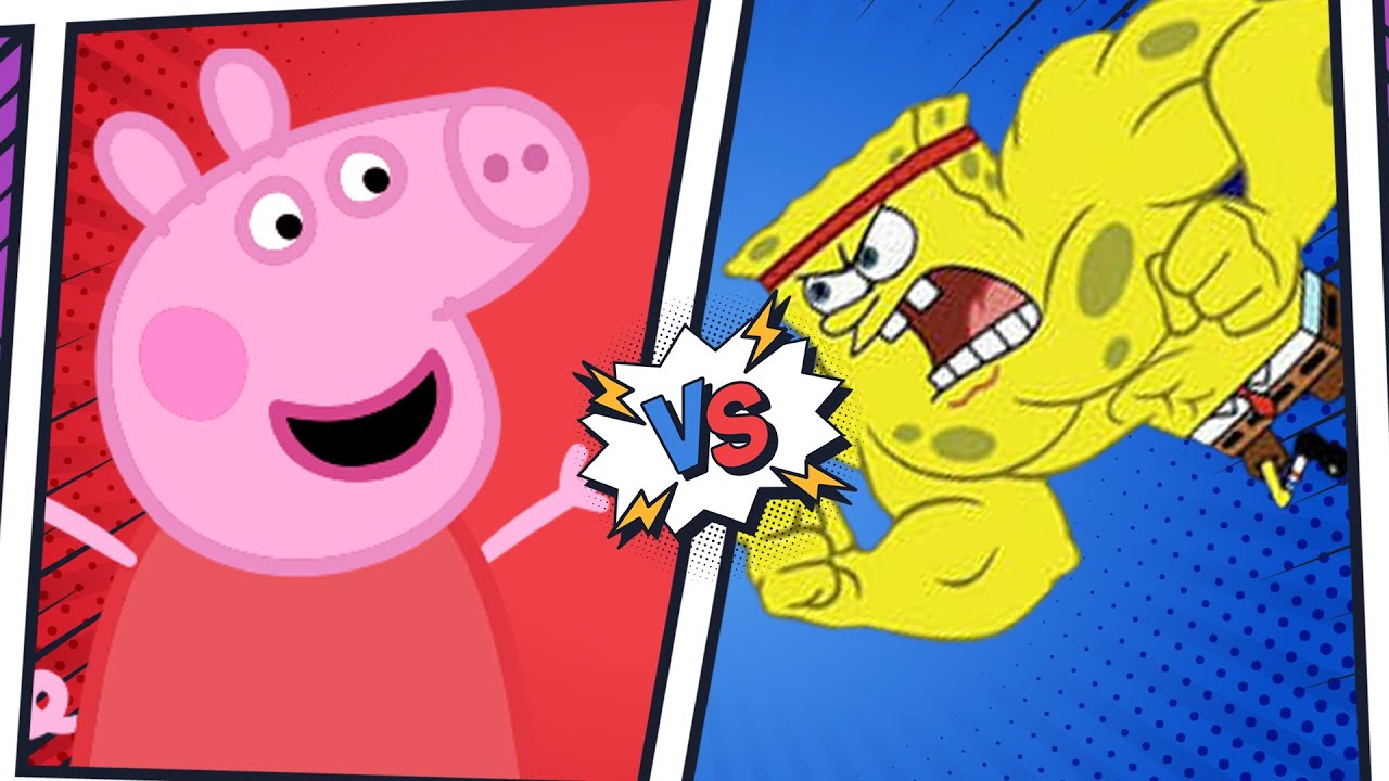 PEPPA PIG vs SPONGE BOB | CARTOON BATTLE