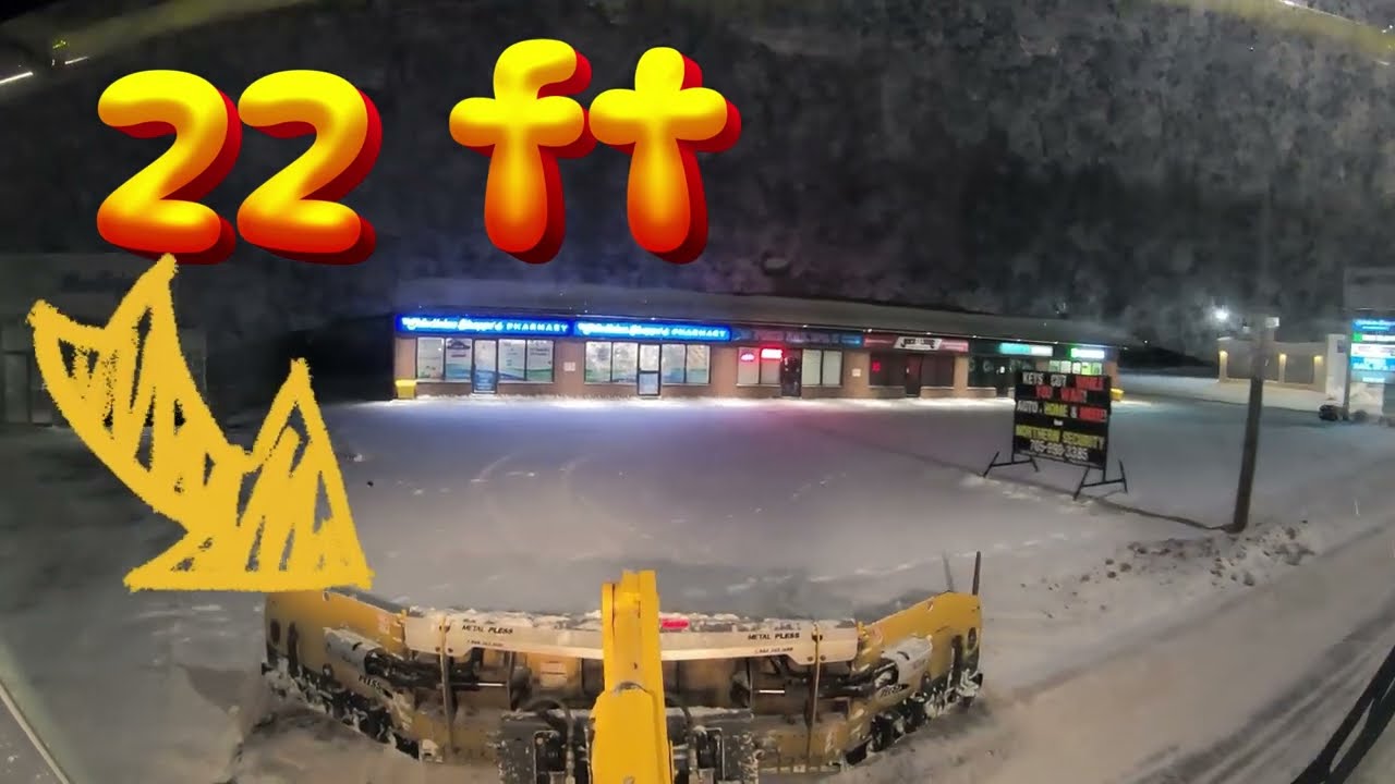 Best Snow blade Hands Down!!!  22 foot Metal pless maxpro Komatsu WA-200