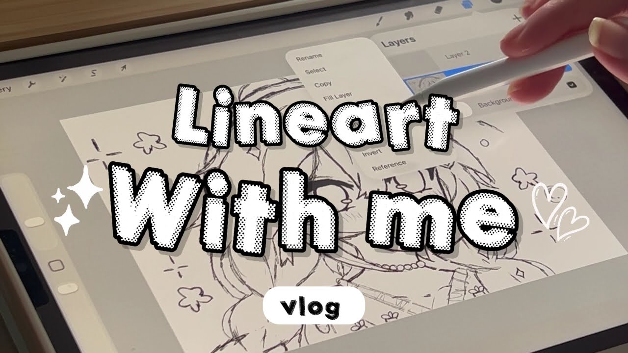 Lineart with me | Procreate | relaxing | art process