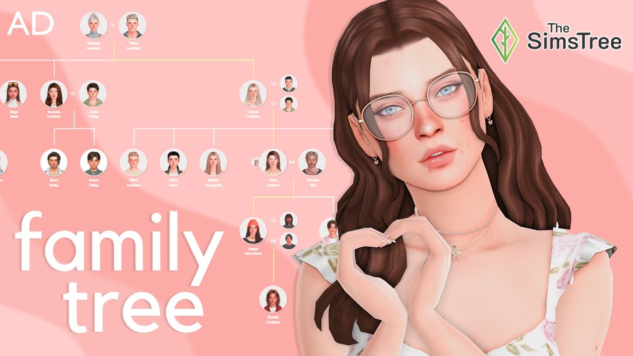 Как создать СВОЁ СОБСТВЕННОЕ генеалогическое древо для The Sims 4 🩷 | Руководство и обзор TheSims...