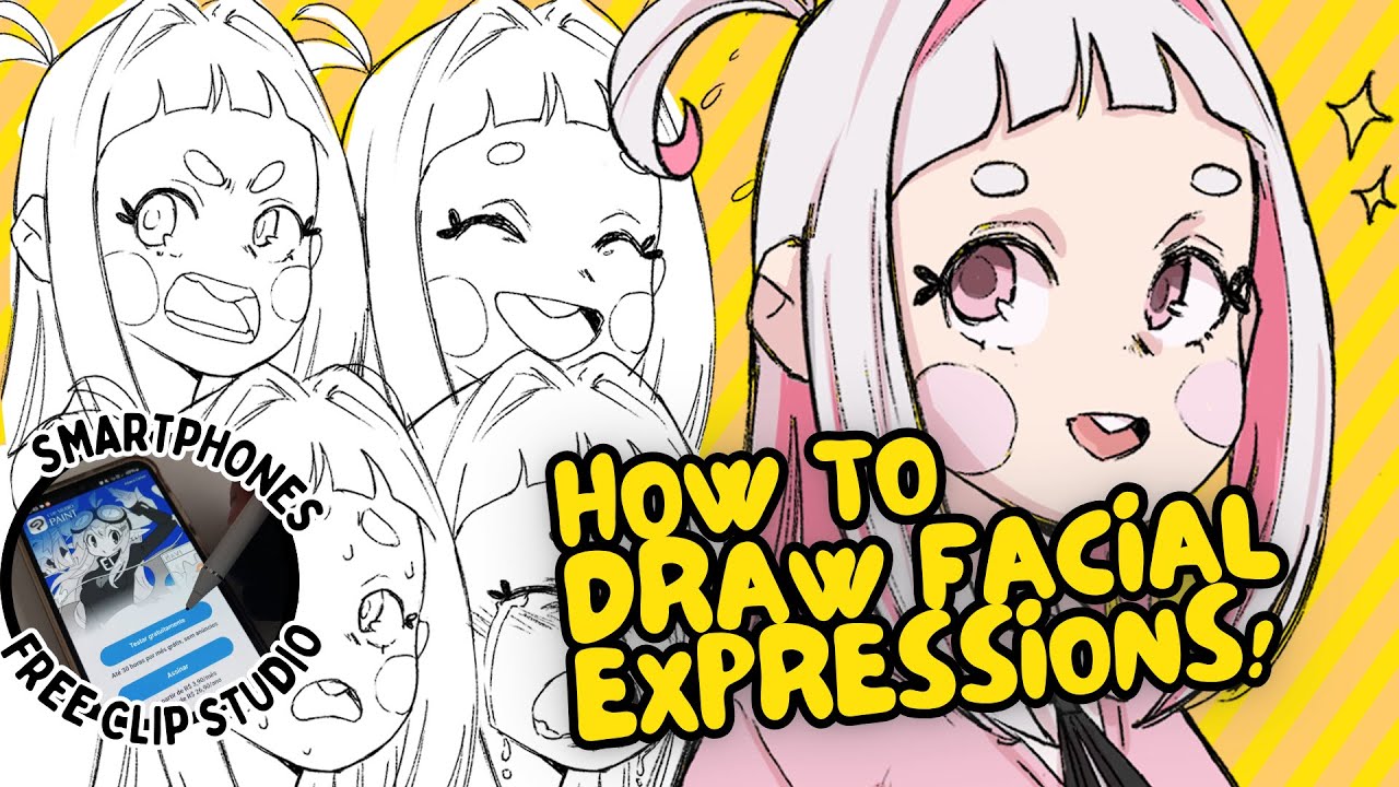 How To Draw Facial Expressions (Smartphone Simple Mode)