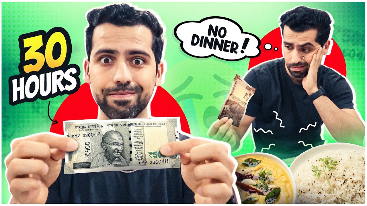 Surviving on Rs 500 for 30 Hours || Food Challenge || Kafi Mushkil Challenge 🥹🥹