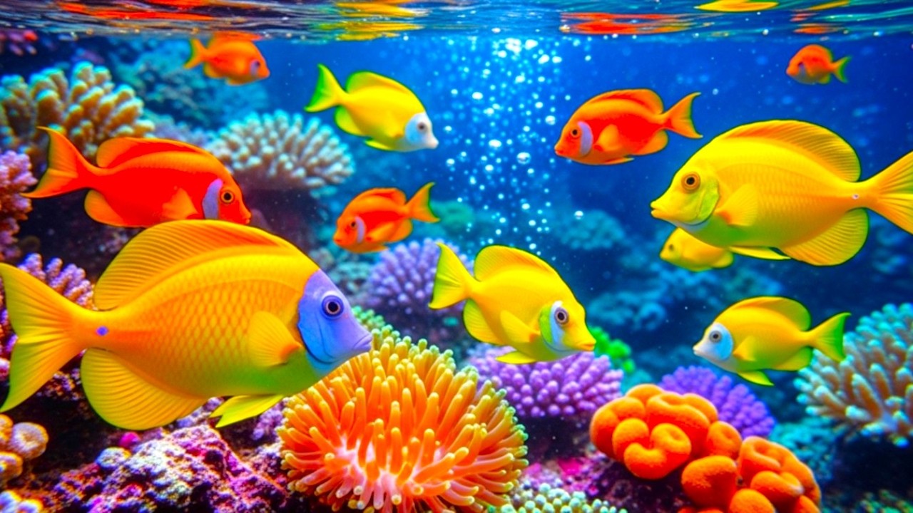 The Best 4K Aquarium -  Calming Music, Healing Music For The Heart, And Blood Vessels #7