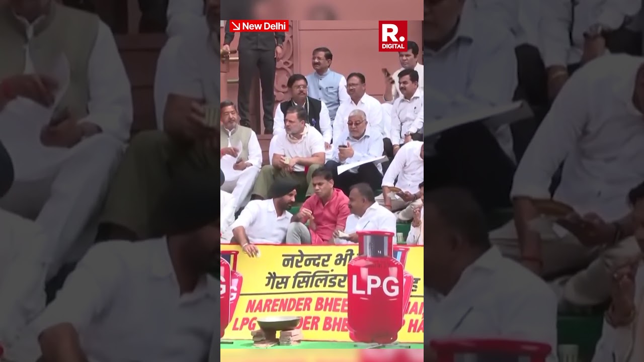 Rahul Gandhi Enjoys Chai-Biscuits Amid Opposition Protest at Makar Dwar