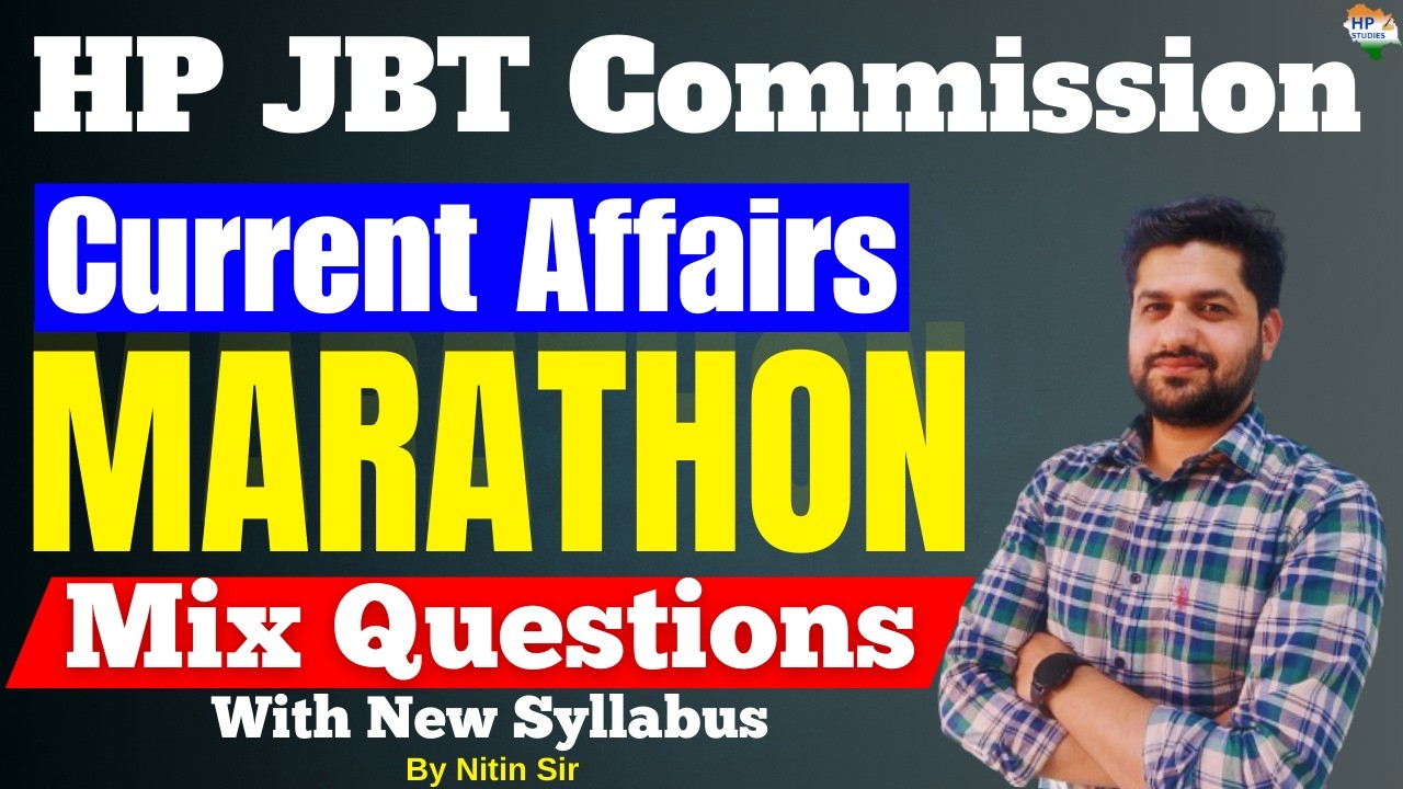 HP JBT Commission 2026 | Current Affairs | Marathon | Revision Series #hpjbt #hpjbtcommission
