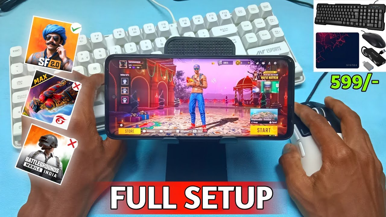 Scarfall 2.0 😲 Full Setup Keyboard and Mouse In Mobile | Scarfall 2.0 Zero recoil Best Sensitivity 