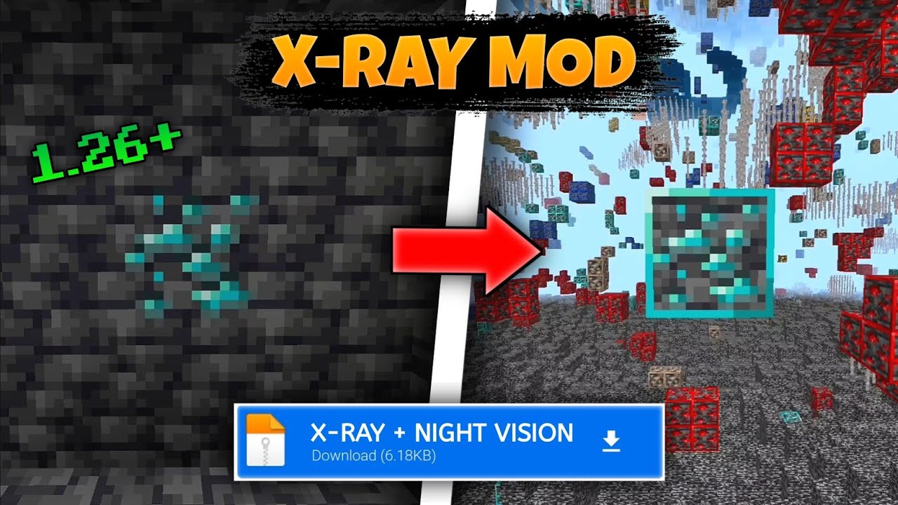 💎Best X-Ray Texture Pack for Minecraft PE 1.26+ | No Behavior Pack!