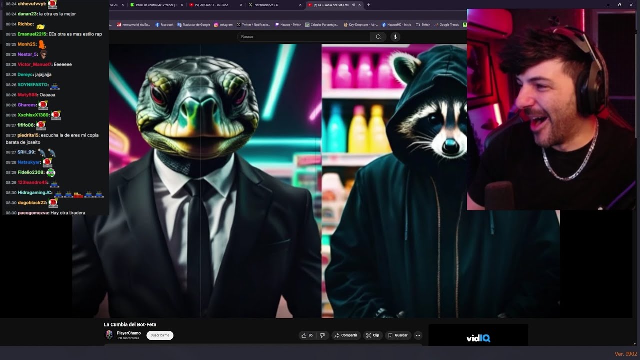 Nexxuz reacciona a mi rola La Cumbia del Bot-Feta y el chat explota con las barras 🤣