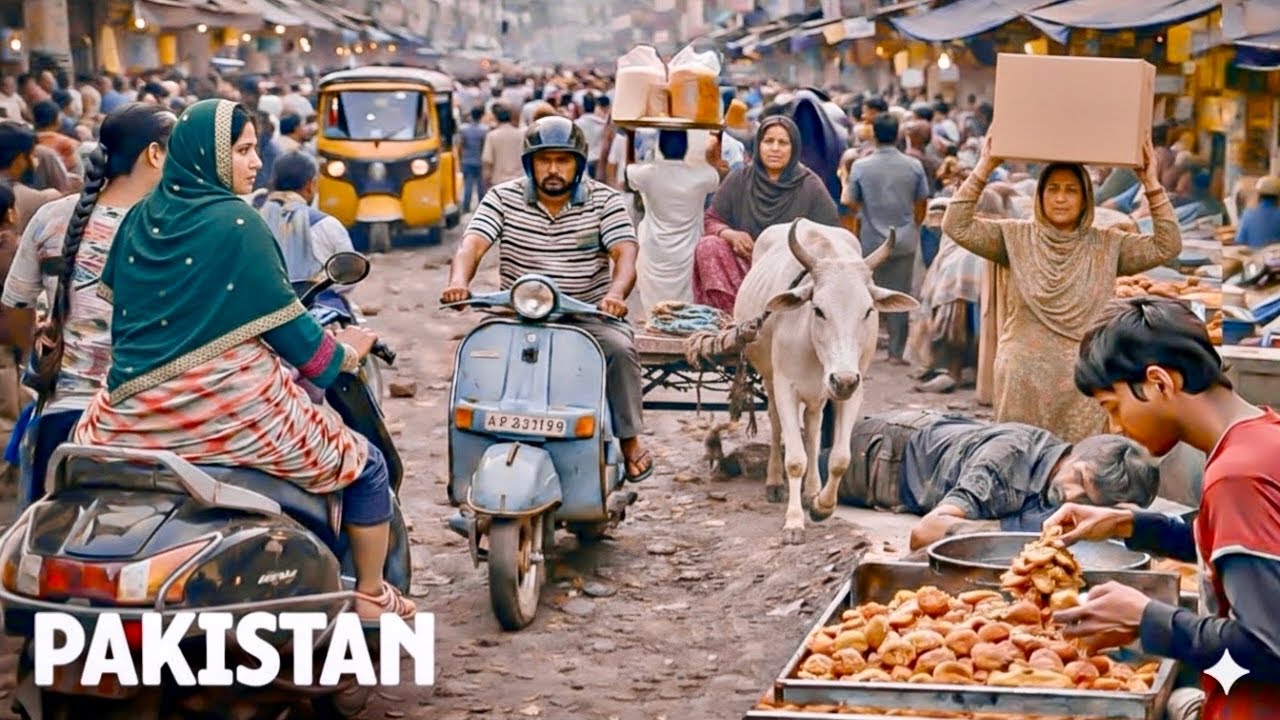 PESHAWAR:🇵🇰 Vegetable Market | Pakistan Street Life | 4K Walking Tour