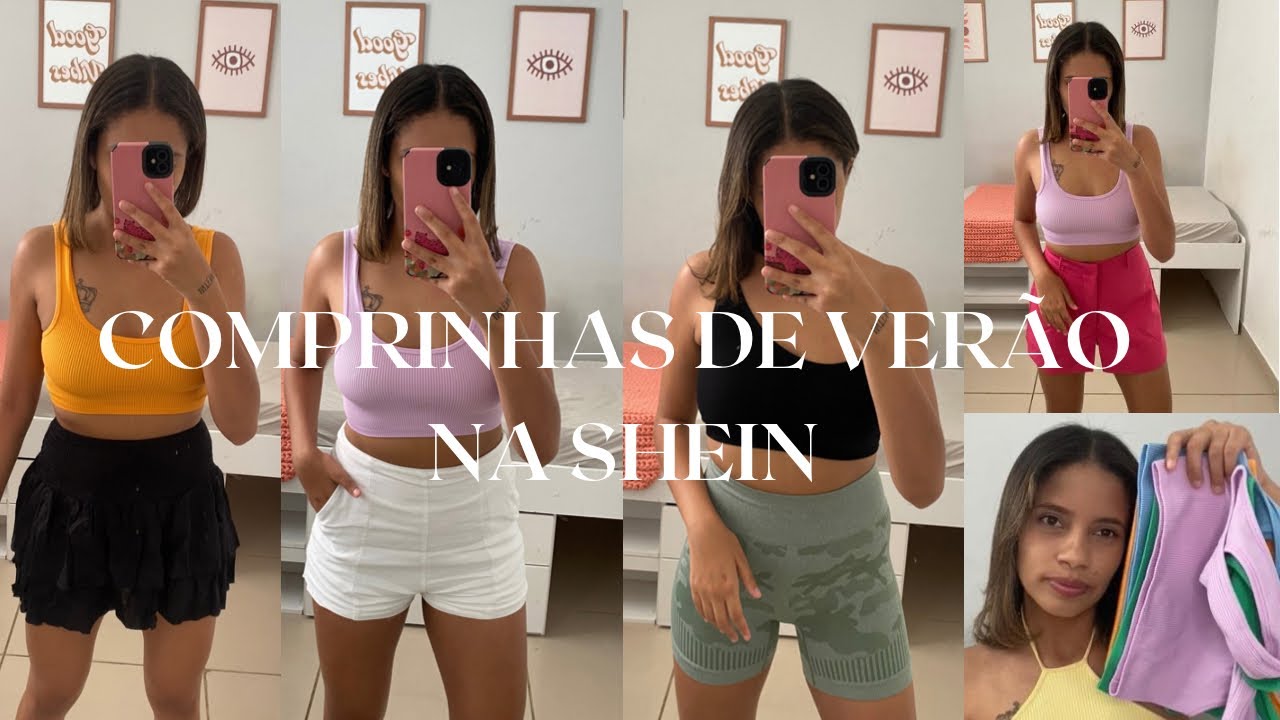 COMPRAS NA SHEIN | LOOKS DE VERÃO, ROUPAS DE TREINAR E CAPINHAS LINDAS