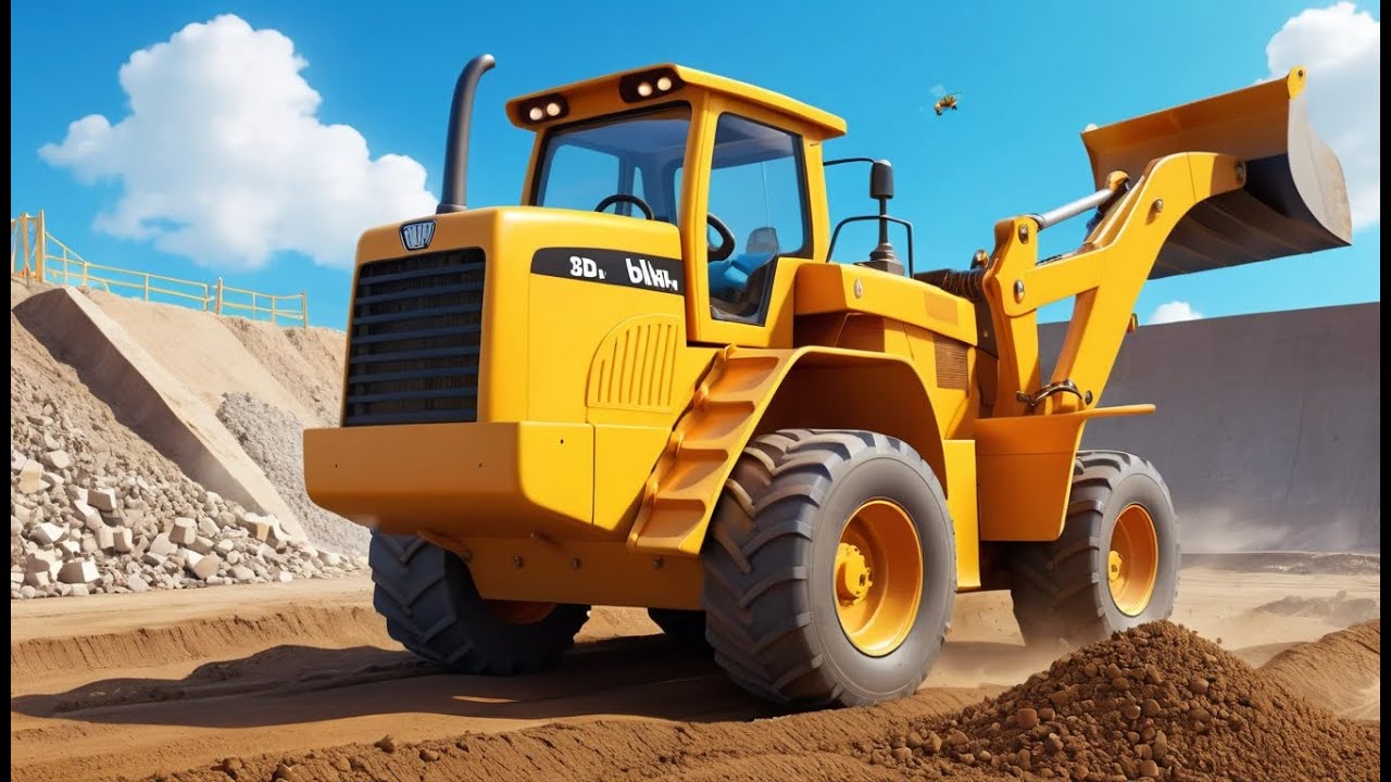 Bulldozer at the Building Site | Heavy Machine Song for Kids | Construction Adventure Rhyme